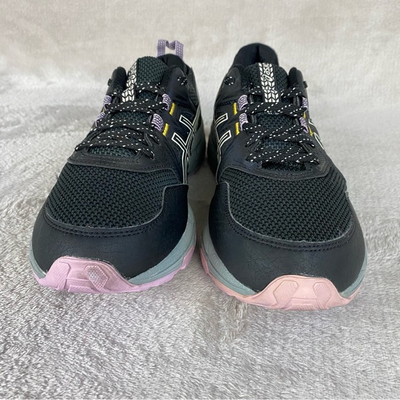 Asics Gel Venture 8 Womens Running Shoes Size 9 Wide Black Purple Sneakers NEW - Picture 5 of 10